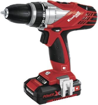 Einhell akumulatorski vrtalnik v setu TE-CD 18 Li Kit Power X-Change, z baterijo in polnilcem