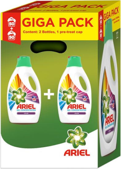 Ariel tekoči detergent Color gel 2 x 2,75 l (100 pranj)