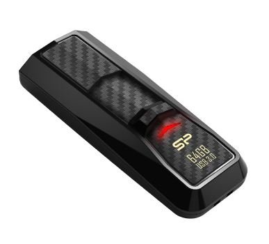 Silicon Power USB ključ Blaze B50 64 GB, USB 3.0, črn