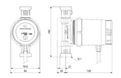 Grundfos obtočna črpalka za kroženje sanitarne vode UP 15-14 BXA PM (97916749)