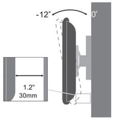 S-box stenski nosilec LCD-100, črn