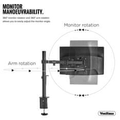 VonHaus dvojni namizni nosilec za dva monitorja do diagonale 68,58 cm (27") (05/116)