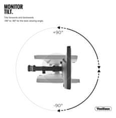 VonHaus dvojni namizni nosilec za dva monitorja do diagonale 68,58 cm (27") (05/116)