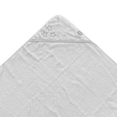 XKKO frotir brisača s kapuco iz BIO bombaža Organic, 90 x 90, bela
