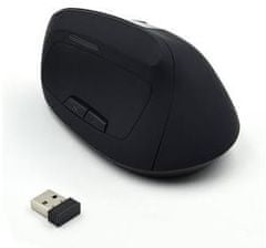 Ewent brezžična optična miška Ergonomic Vertical, USB, črna