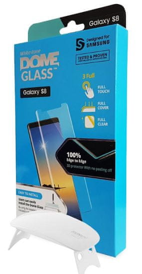 Whitestone zaščitno steklo Dome Glass za Samsung Galaxy S8 z UV svetilko