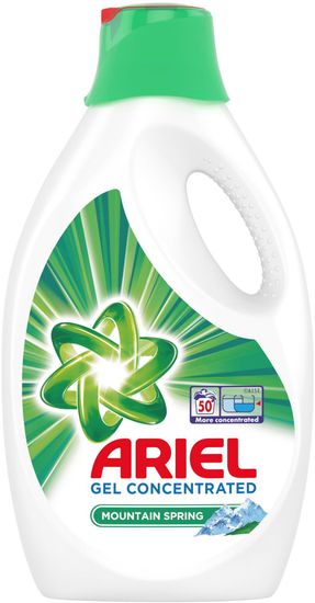 Ariel tekoči detergent Mountain Spring, 50 pranj