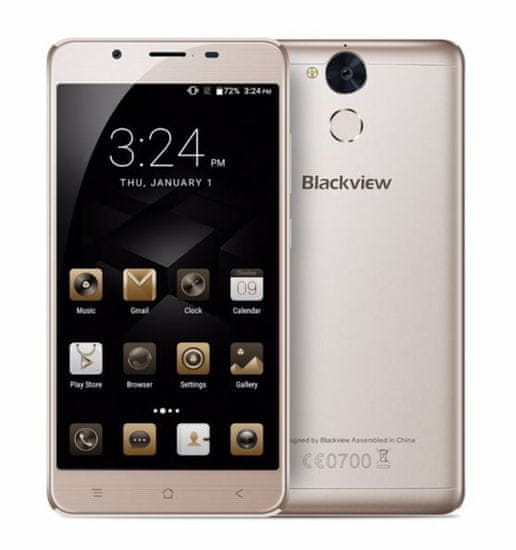iGET GSM telefon Blackview P2, zlat + Darilo: Etui - odprta embalaža