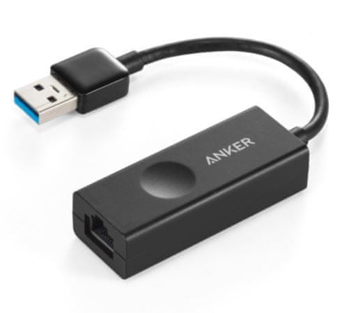 Anker adapter iz USB 3.0 na Gigabit Ethernet, črn