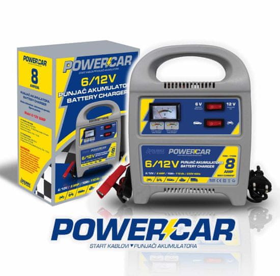 PowerCar polnilec akumulatorja, 8 A, 6/12 V - Odprta embalaža