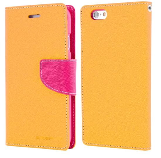 Goospery preklopna torbica Fancy Diary za Samsung Galaxy A3 A300, rumeno roza
