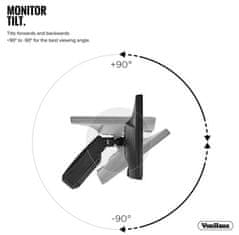 VonHaus dvojni namizni nosilec za monitor do diagonale 68,6 cm (27"), USB