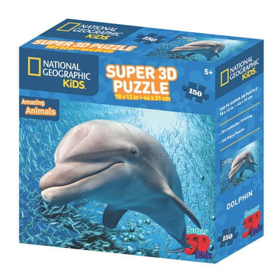 National Geographic sestavljanka 3D delfin, 150 kosov