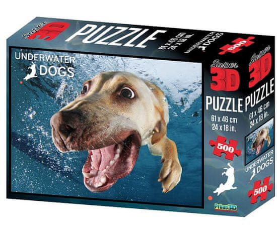Underwater Dogs sestavljanka 3D pes Bella 500 kosov