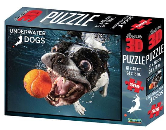 Underwater dogs sestavljanka 3D pes Rocco 500 kosov