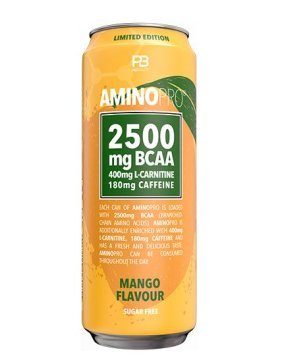 AminoPRO napitek BCAA, 330 ml, mango, 24 pločevink