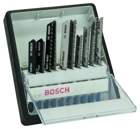 Bosch 10-delni komplet listov za vbodne žage Robust Line Top Expert, T-steblo (2607010574)