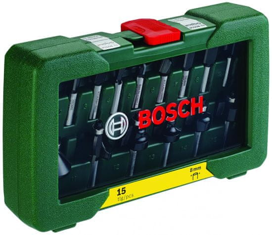 Bosch 15-delni komplet rezkarjev iz karbidne trdine, 8 mm (2607019469)