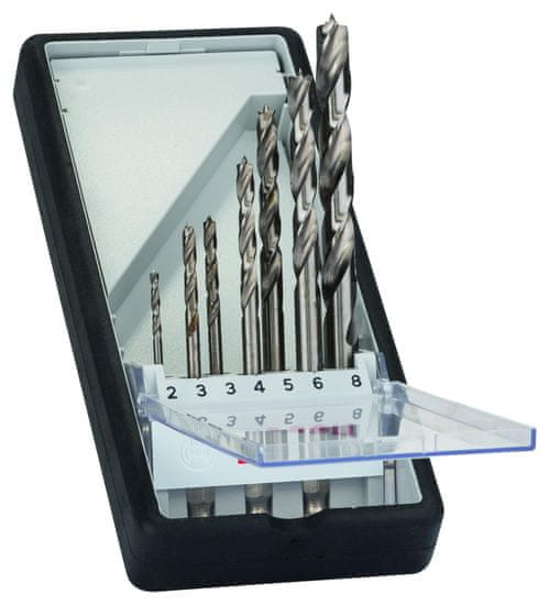Bosch 7-delni komplet spiralnih svedrov za les Robust Line, šestrobno vpetje (2607019923)