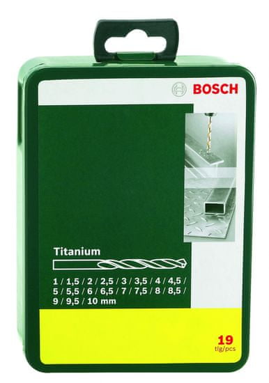 Bosch 19-delni komplet svedrov za kovino HSS-TiN (2607019437)