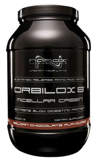 Nanox kazein, beljakovine s postopnim sproščanjem Orbilox 8, čokolada, 900 g
