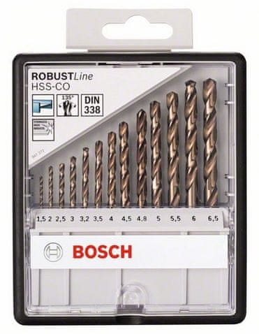 Bosch 13-delni komplet svedrov za kovino Robust Line HSS-Co (2607019926)