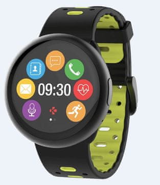 MyKronoz pametna ura ZeRound 2 HR Premium, črno-zelena