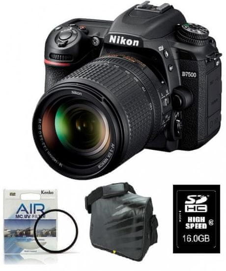 Nikon digitalni zrcalnofleksni fotoaparat D-7500 + 18-140VR + Fatbox + filter