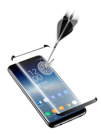 CellularLine zaščitno steklo Capsule za Samsung Galaxy S9, črno