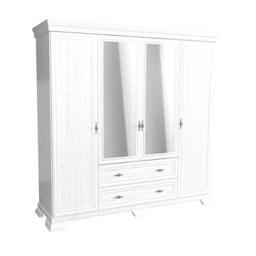 KONDELA Kora KS3 4D rustikalna omara z ogledalom