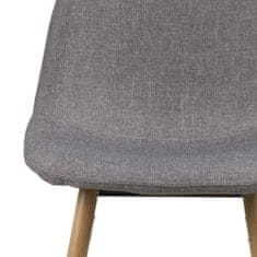 Design Scandinavia Barski stol Wanda (SET 2 kosa), hrast/svetlo siva