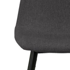 Design Scandinavia Barski stol Wanda (SET 2 kosa), črna/siva