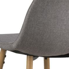 Design Scandinavia Barski stol Wanda (SET 2 kosa), hrast/svetlo siva