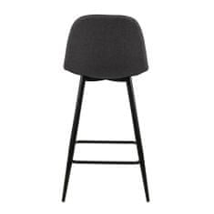 Design Scandinavia Barski stol Wanda (SET 2 kosa), črna/siva