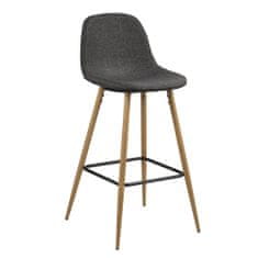 Design Scandinavia Barski stol Wanda (SET 2 kosa), hrast/siva