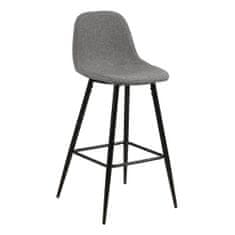 Design Scandinavia Barski stol Wanda (SET 2 kosa), črna/svetlo siva
