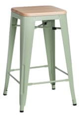 Fernity Borski stol Paris Wood 65cm zeleni naravni bor