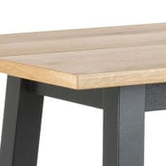 Design Scandinavia Barska miza Rachel, 117 cm, črna/oak