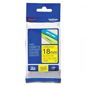 Brother črn/rumen trak za PT TZE-641, 18mm
