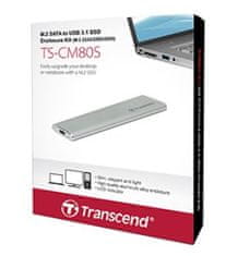 Transcend ohišje za SSD M.2 2280 disk TS-CM80S, USB 3.1