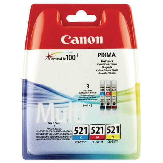 Canon Multipack kartuše CLI-521 C/M/Y
