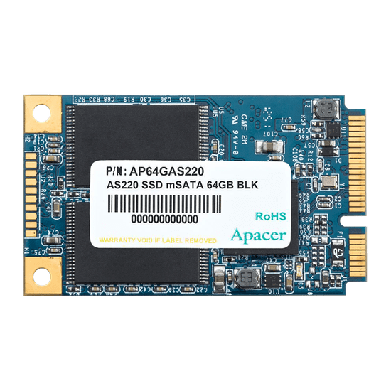 Apacer SSD disk AS220 64 GB, mSATA, SATA III