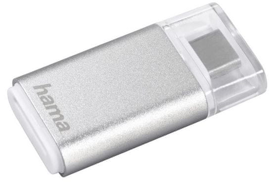 Hama čitalec za SD kartice USB 3.1 Gen 1 tip C, srebrn