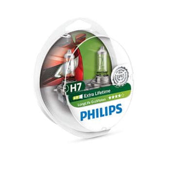 Philips žarnica halogen LongLife EcoVision H7 4xLifetime