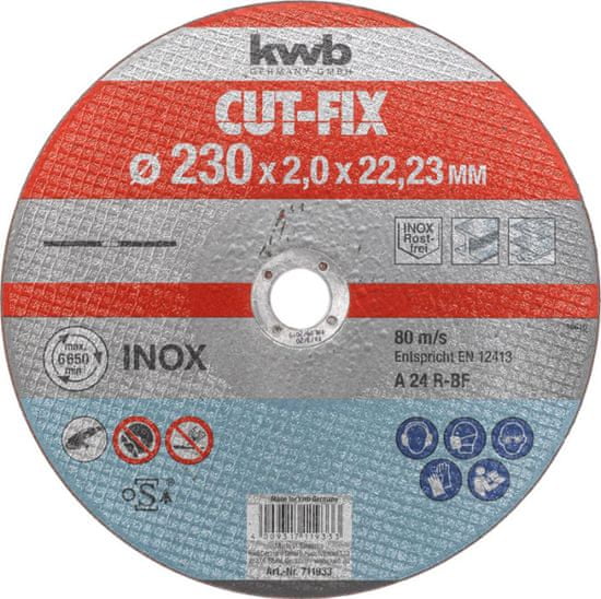 KWB rezalna plošča Cut-Fix 230x1,9 mm (711933)