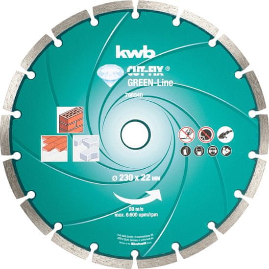 KWB diamantna rezalna plošča Cut-Fix 115x1,6 mm, Green-Line (798140)