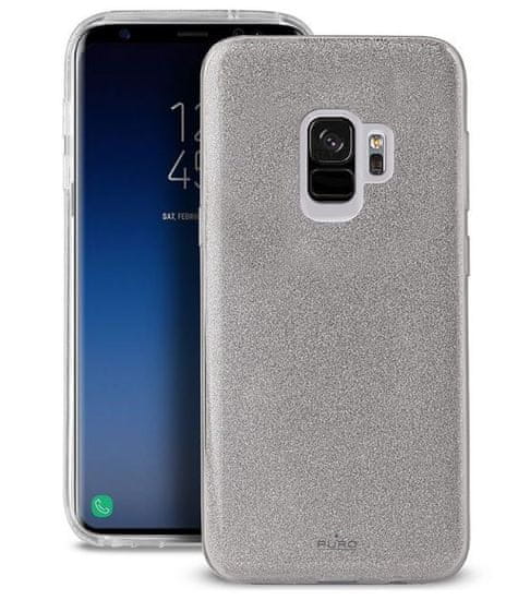 Puro ovitek Shine za Samsung Galaxy S9, srebrn
