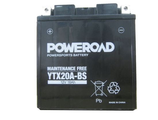 Uplus moto akumulator Poweroad YTX20A-BS (12V, 18Ah, 150 x 87 x 161 mm)