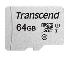 Transcend microSDXC pomnilniška kartica 300S, 64 GB, 95/45 MB/s, C10, UHS-I U3, V30