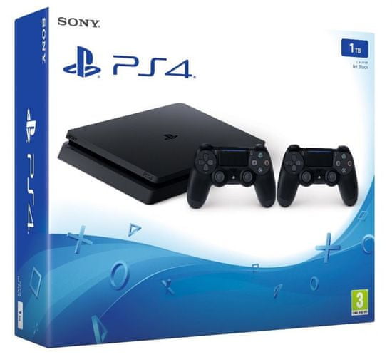Sony PlayStation 4 Slim, 1 TB + Dualshock 4